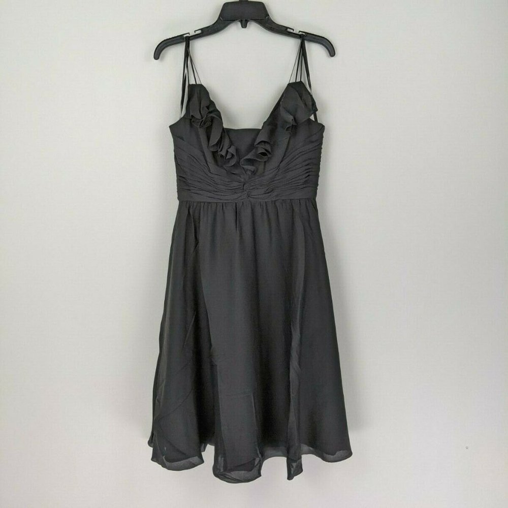 NEW BHLDN Quillaree Couplet Silk Dress Black 10